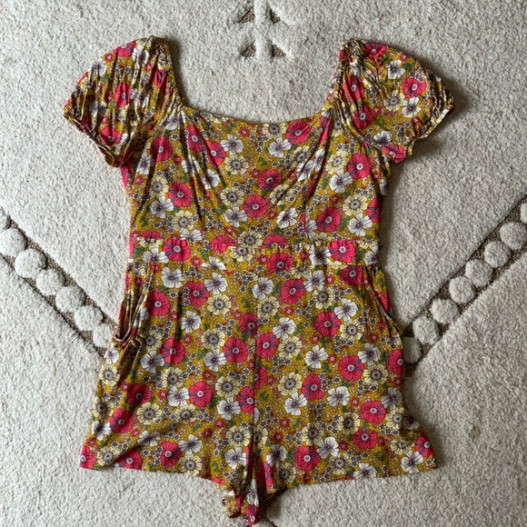 Retro floral print romper - Picture 7 of 7